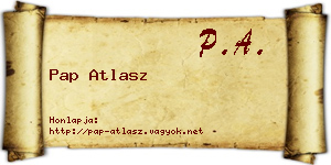 Pap Atlasz névjegykártya